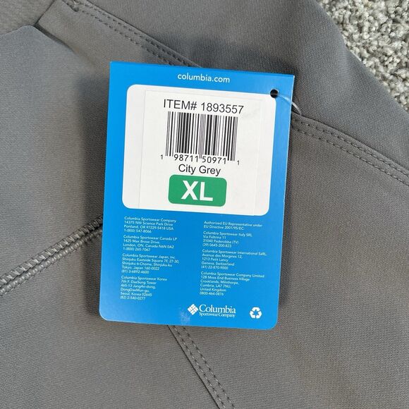Columbia Active Fit Straight Leg Fleece Lined Pants Women's Gray Size XL NEW - Picture 8 of 14